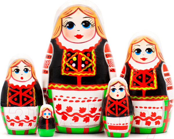 Изображение товара Матрешка сувенирная Брестская Фабрика Сувениров Калинковичская в белорусской традиционной одежде / 5203