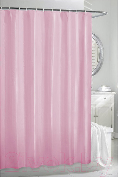 Изображение товара Шторка-занавеска для ванны Рыжий кот 005806 (розовый)