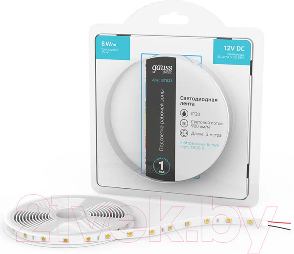 Изображение товара Светодиодная лента Gauss Basic BT023