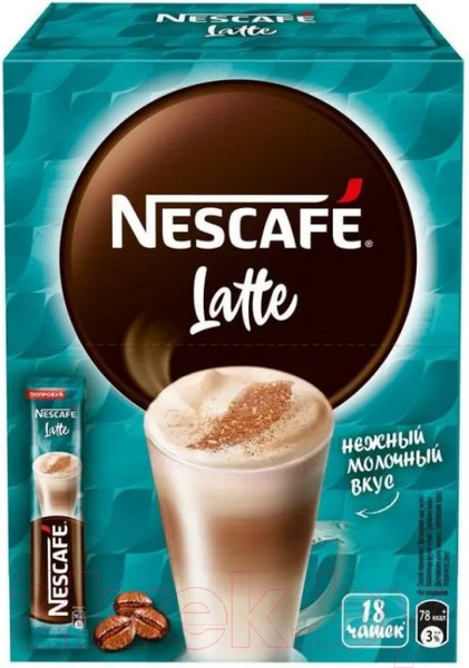 Изображение товара Кофе растворимый Nescafe Classic Latte (18x18г)