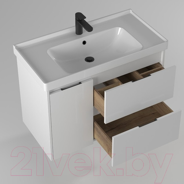 Изображение товара Тумба с умывальником Briz Вена Грэйс 90 / 239 03-20090-15 00 БЕЛ