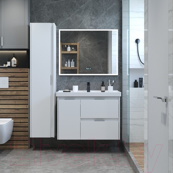 Изображение товара Тумба с умывальником Briz Вена Грэйс 90 / 239 03-20090-15 00 БЕЛ