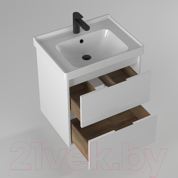 Изображение товара Тумба с умывальником Briz Вена Грэйс 60 / 239 03-18060-15 00 БЕЛ