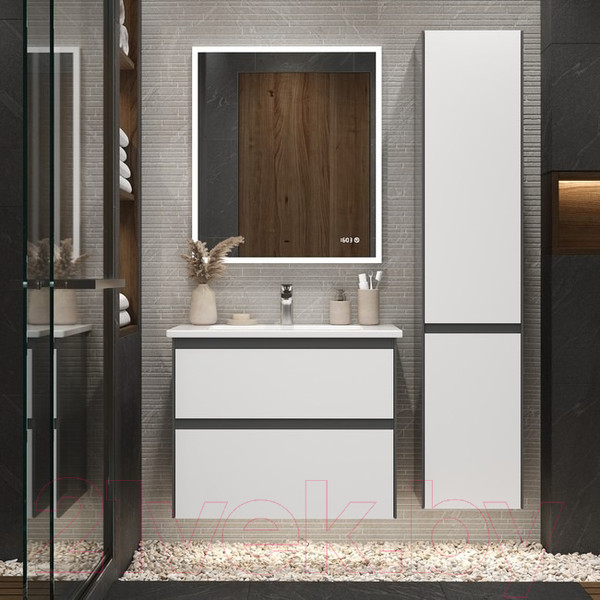 Изображение товара Тумба с умывальником Briz Бари Эйфория 80 / 222 03-18080-11 00 ГРФ