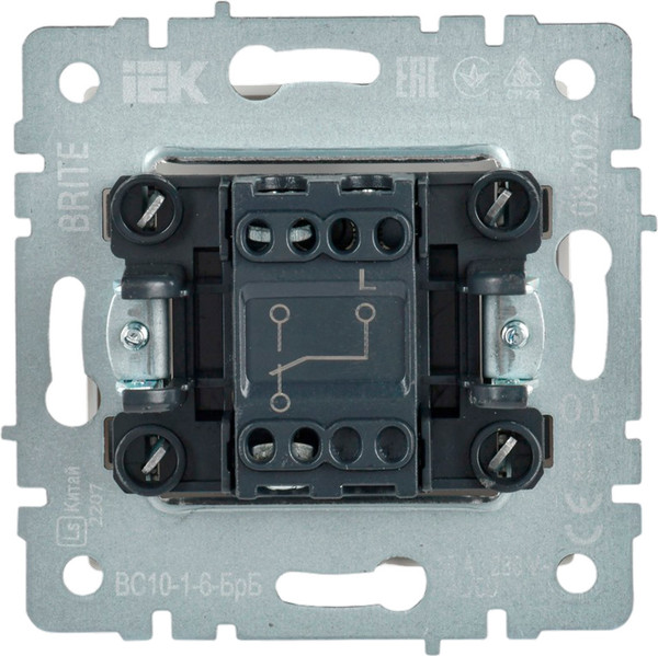 Изображение товара Выключатель IEK Brite BR-V12-0-10-K01 (белый)