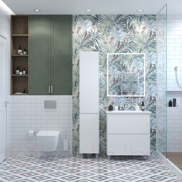 Изображение товара Тумба с умывальником Briz Асти Эйфория 100 / 220 03-08100-11 00 БЕЛ