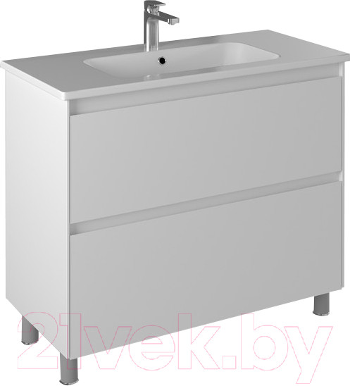 Изображение товара Тумба с умывальником Briz Асти Эйфория 100 / 220 03-08100-11 00 БЕЛ