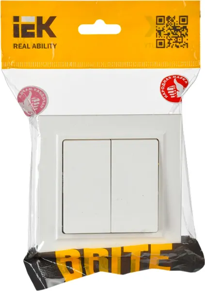 Изображение товара Выключатель IEK Brite BR-V20-0-10-K01-F (белый)