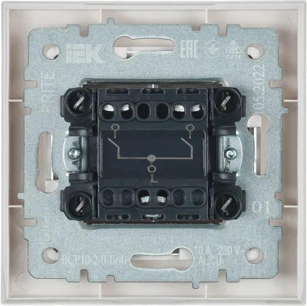 Изображение товара Выключатель IEK Brite BR-V20-0-10-K01-F (белый)