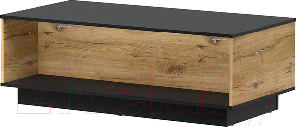 Изображение товара Журнальный столик Интерлиния QZ-СЖ1 (дуб нокс/черный)