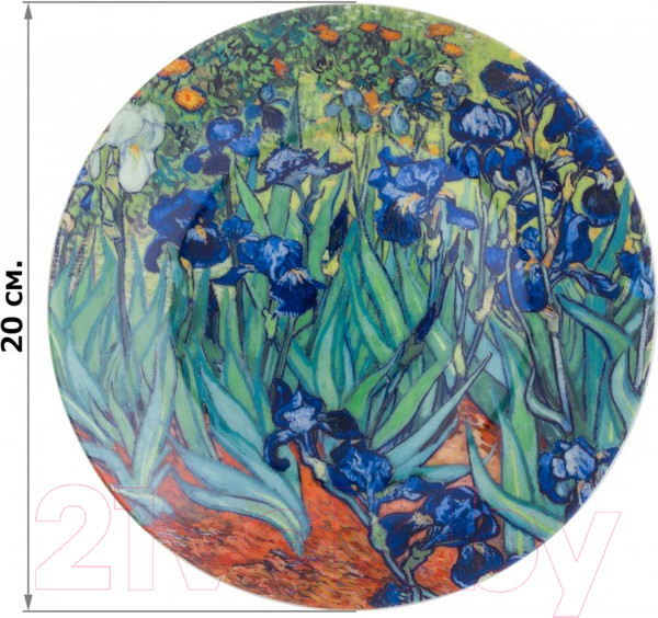 Изображение товара Декоративная тарелка Elan Gallery Ирисы / 420260