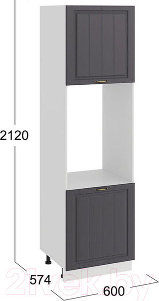 Изображение товара Шкаф-пенал кухонный ТриЯ Лина 1П6 (белый/графит)