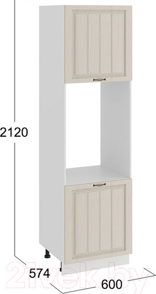 Изображение товара Шкаф-пенал кухонный ТриЯ Лина 1П6 (белый/крем)