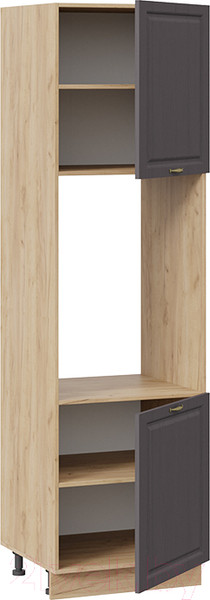 Изображение товара Шкаф-пенал кухонный ТриЯ Лина 1П6 (дуб крафт золотой/графит)