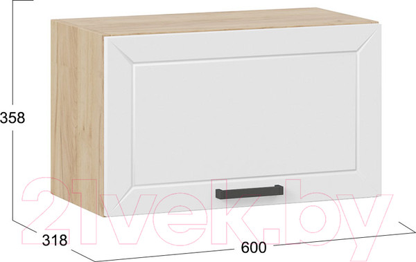 Изображение товара Шкаф под вытяжку ТриЯ Лорас 1В6Г (дуб крафт золотой/холст белый)