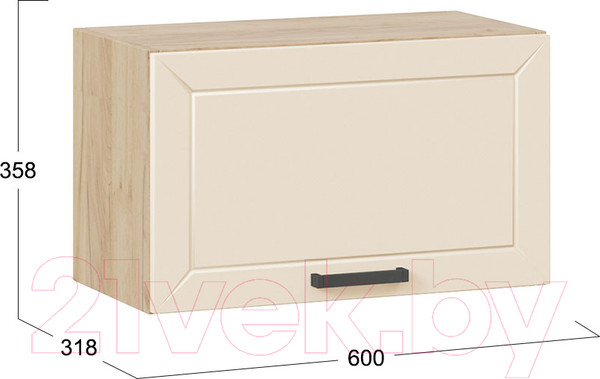 Изображение товара Шкаф под вытяжку ТриЯ Лорас 1В6Г (дуб крафт золотой/холст брюле)