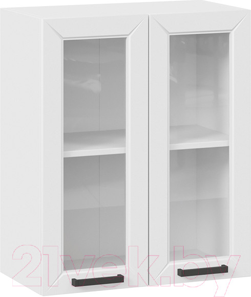 Изображение товара Шкаф навесной для кухни ТриЯ Лорас 1В6С (белый/холст белый)