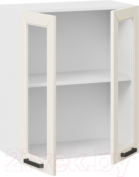 Изображение товара Шкаф навесной для кухни ТриЯ Лорас 1В6С (белый/холст брюле)