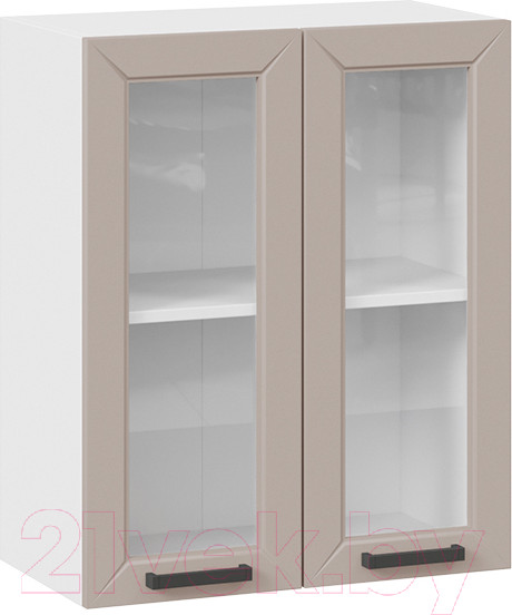 Изображение товара Шкаф навесной для кухни ТриЯ Лорас 1В6С (белый/холст латте)