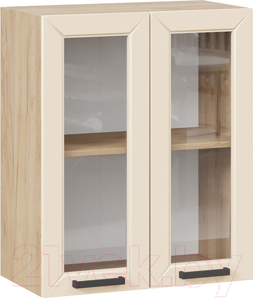 Изображение товара Шкаф навесной для кухни ТриЯ Лорас 1В6С (дуб крафт золотой/холст брюле)