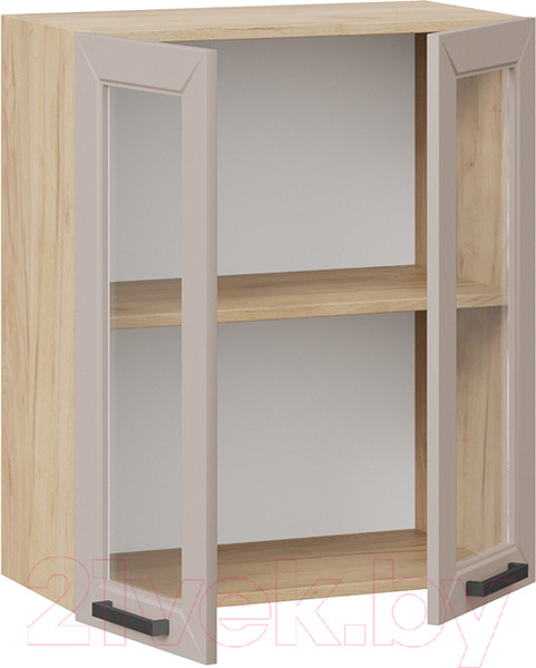 Изображение товара Шкаф навесной для кухни ТриЯ Лорас 1В6С (дуб крафт золотой/холст латте)