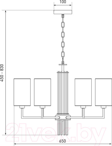 Изображение товара Люстра Евросвет 60134/6 (никель)