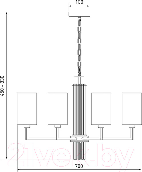 Изображение товара Люстра Евросвет 60134/8 (никель)
