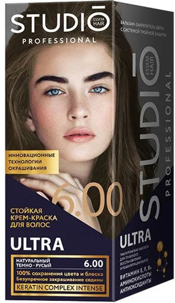 Изображение товара Крем-краска для волос Studio Professional 3D Holography 6.00 (темно-русый натуральный)