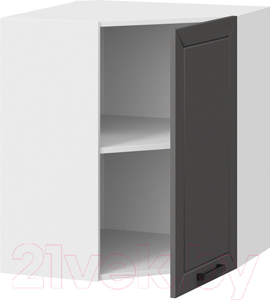 Изображение товара Шкаф навесной для кухни ТриЯ Лорас 1В6У (белый/холст вулкан)