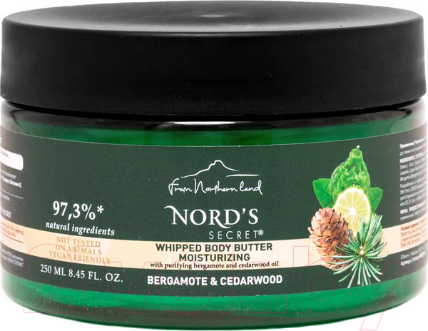 Изображение товара Масло для тела Nord's Secret Взбитое Увлажняющее Бергамот и Кедр (250мл)