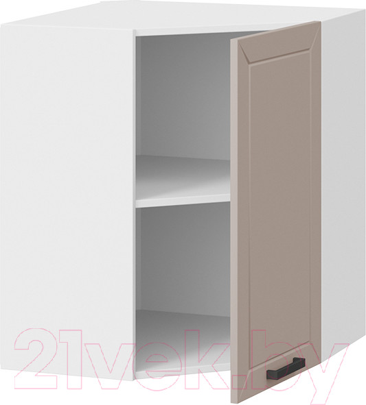 Изображение товара Шкаф навесной для кухни ТриЯ Лорас 1В6У (белый/холст латте)