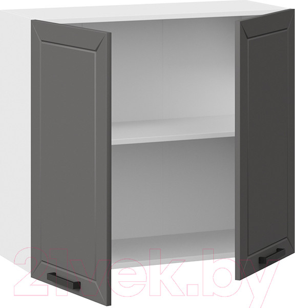Изображение товара Шкаф навесной для кухни ТриЯ Лорас 1В8 (белый/холст вулкан)