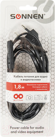 Изображение товара Кабель Sonnen C7 / 513564 (черный)