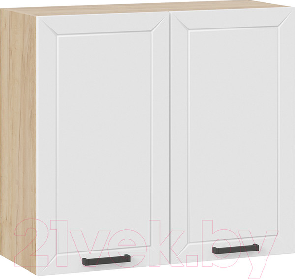 Изображение товара Шкаф навесной для кухни ТриЯ Лорас 1В8 (дуб крафт золотой/холст белый)