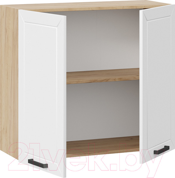 Изображение товара Шкаф навесной для кухни ТриЯ Лорас 1В8 (дуб крафт золотой/холст белый)