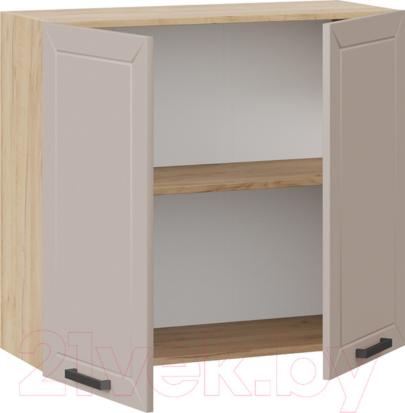 Изображение товара Шкаф навесной для кухни ТриЯ Лорас 1В8 (дуб крафт золотой/холст латте)