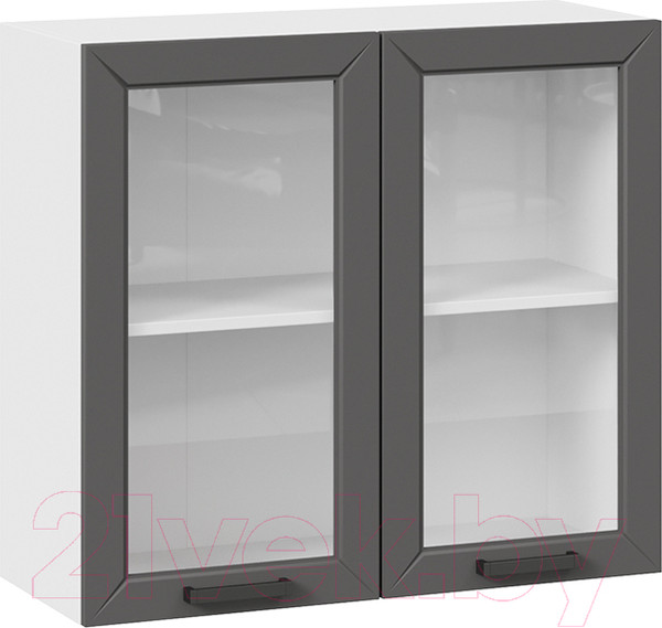 Изображение товара Шкаф навесной для кухни ТриЯ Лорас 1В8С (белый/холст вулкан)