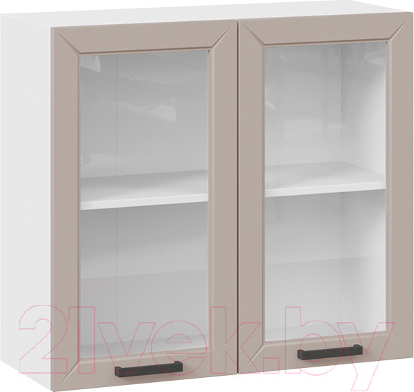 Изображение товара Шкаф навесной для кухни ТриЯ Лорас 1В8С (белый/холст латте)