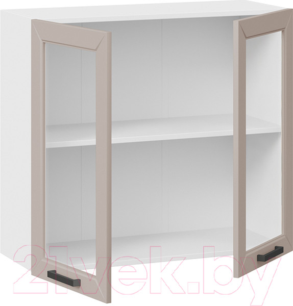 Изображение товара Шкаф навесной для кухни ТриЯ Лорас 1В8С (белый/холст латте)