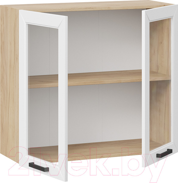 Изображение товара Шкаф навесной для кухни ТриЯ Лорас 1В8С (дуб крафт золотой/холст белый)