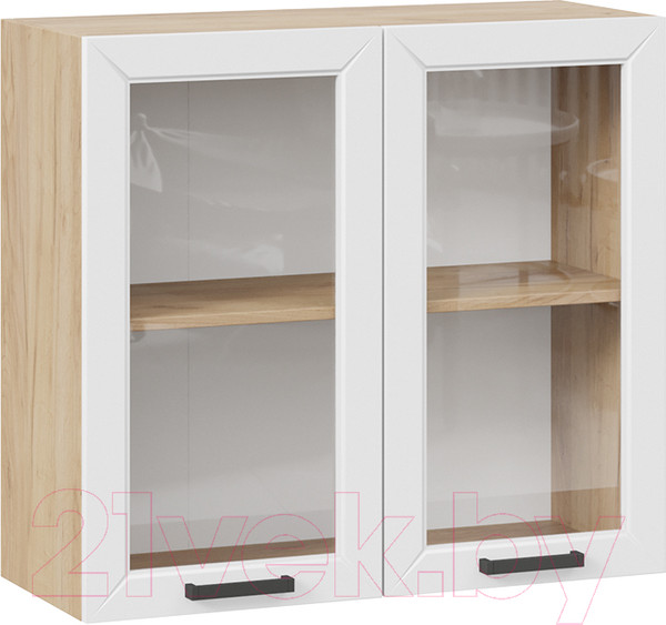 Изображение товара Шкаф навесной для кухни ТриЯ Лорас 1В8С (дуб крафт золотой/холст белый)