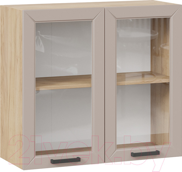 Изображение товара Шкаф навесной для кухни ТриЯ Лорас 1В8С (дуб крафт золотой/холст латте)