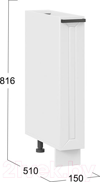 Изображение товара Шкаф карго ТриЯ Лорас 1Н15К (белый/холст белый)