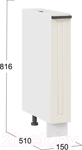 Изображение товара Шкаф карго ТриЯ Лорас 1Н15К (белый/холст брюле)