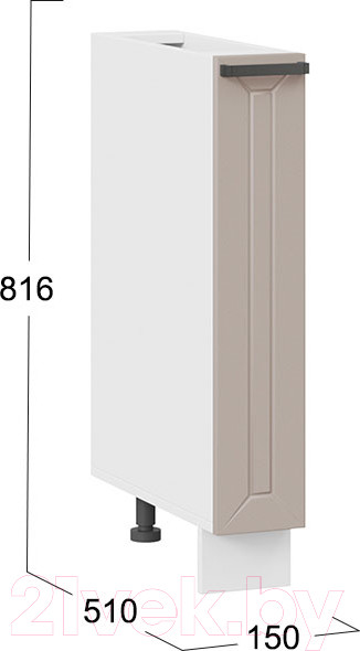 Изображение товара Шкаф карго ТриЯ Лорас 1Н15К (белый/холст латте)