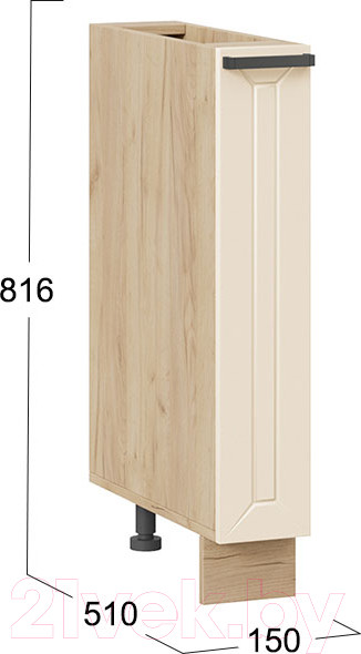 Изображение товара Шкаф карго ТриЯ Лорас 1Н15К (дуб крафт золотой/холст брюле)