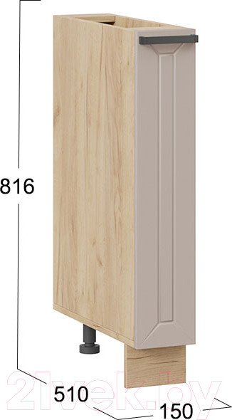 Изображение товара Шкаф карго ТриЯ Лорас 1Н15К (дуб крафт золотой/холст латте)