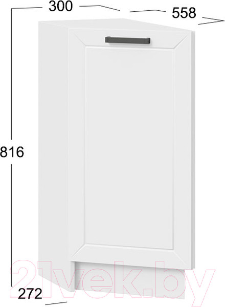 Изображение товара Шкаф-стол кухонный ТриЯ Лорас 1Н3Т (белый/холст белый)