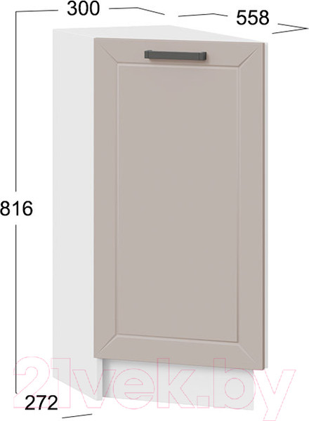 Изображение товара Шкаф-стол кухонный ТриЯ Лорас 1Н3Т (белый/холст латте)