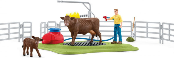 Изображение товара Игровой набор Schleich Веселая мойка для коровы / 42529